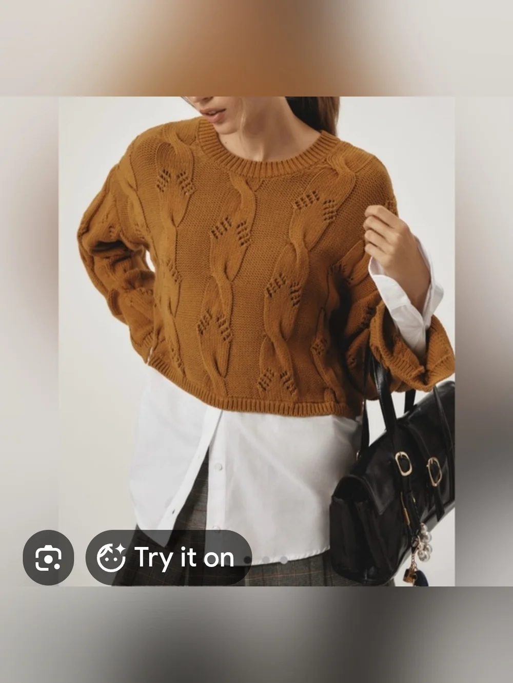 Anthropologie Pilcro Cable Twofer‎ Sweater Size M